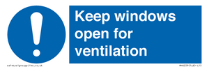 Keep windows open for ventilation